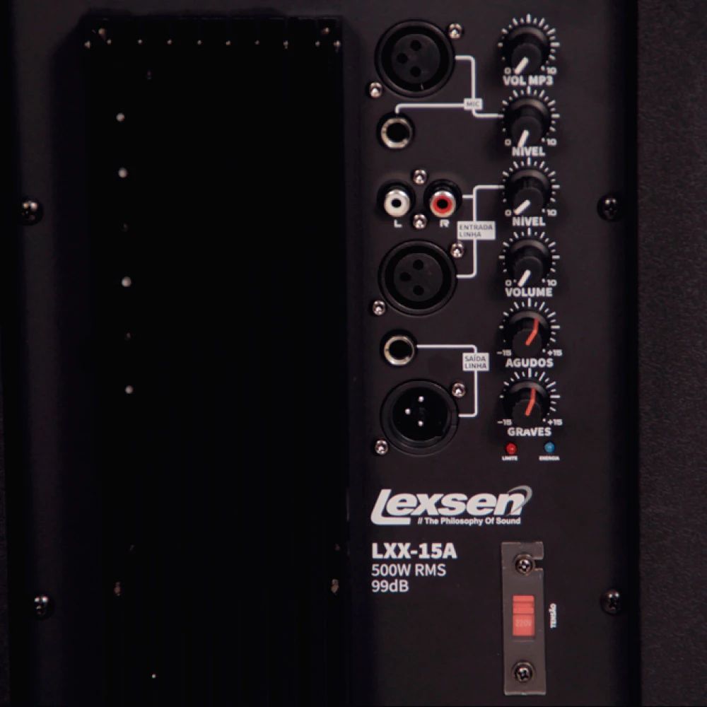 Caixa Ativa 500W RMS Lexsen LXX-15A Powerful - AudioDriver