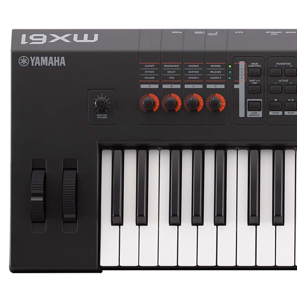 Teclado Sintetizador 61 Teclas Yamaha MX-61 BK Preto - AudioDriver