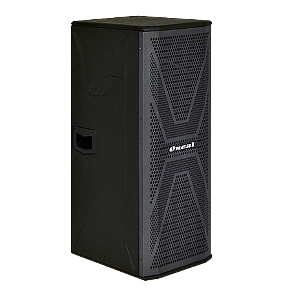 Caixa Ativa Bi-Amplificada 2x8” 1000W RMS Oneal OPB 3800X PT Preta