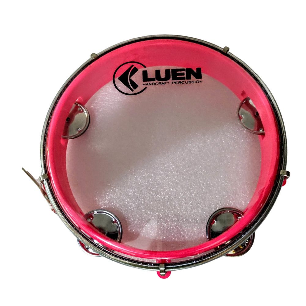 Pandeiro 8” Afinação Simples Luen Junior 40084RS Rosa com