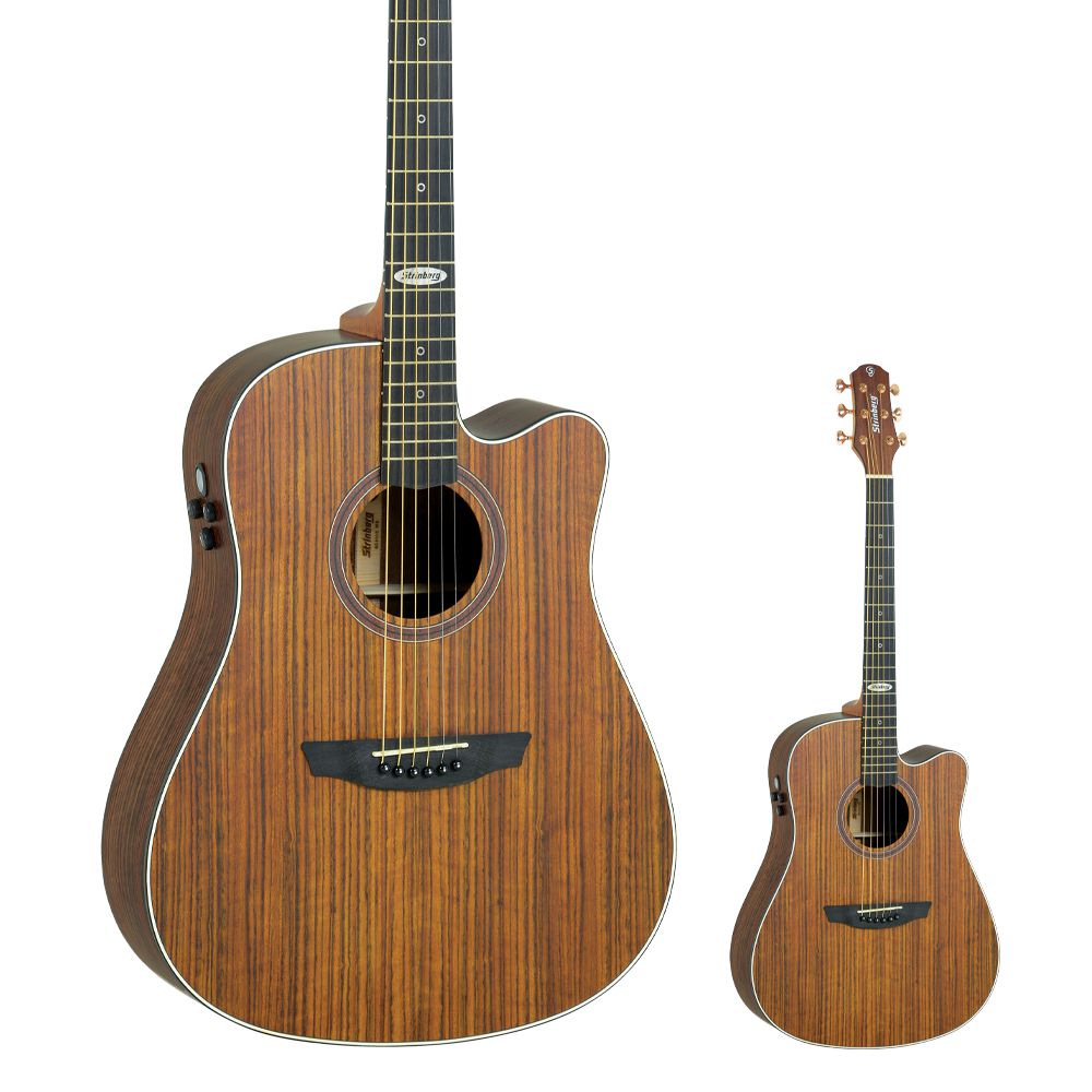 Violão Elétrico Folk Cutaway Strinberg SD300C WS + Bag