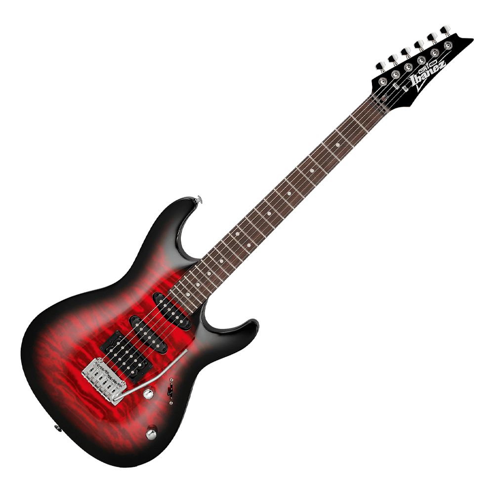 Guitarra Super Strato Ibanez SA GIO GSA60QA TRB Transparent Red