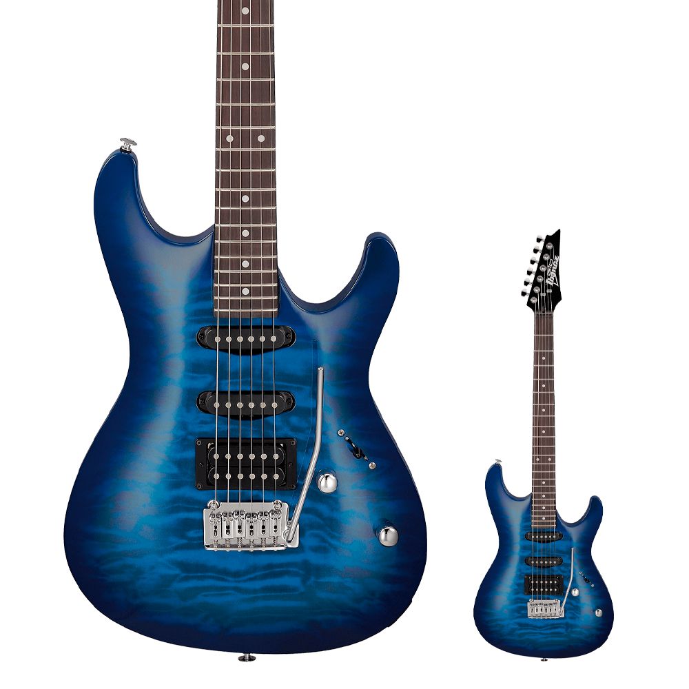 ギター Ibanez SUPER TUBE Guitarra Super Strato Ibanez SA GIO GSA60QA TBB Transparent Blue