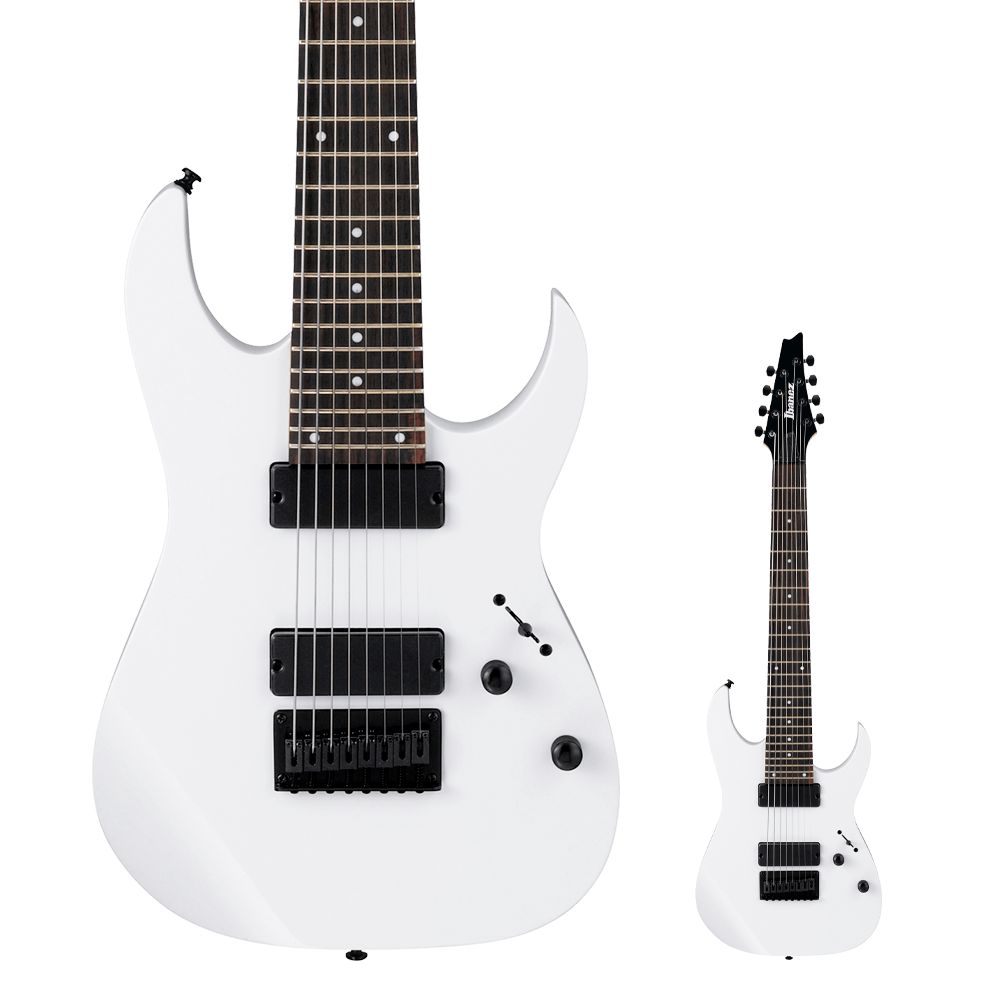 ギター Ibanez RG8 White Guitarra Ibanez Rg8 wh 8 Cordas White