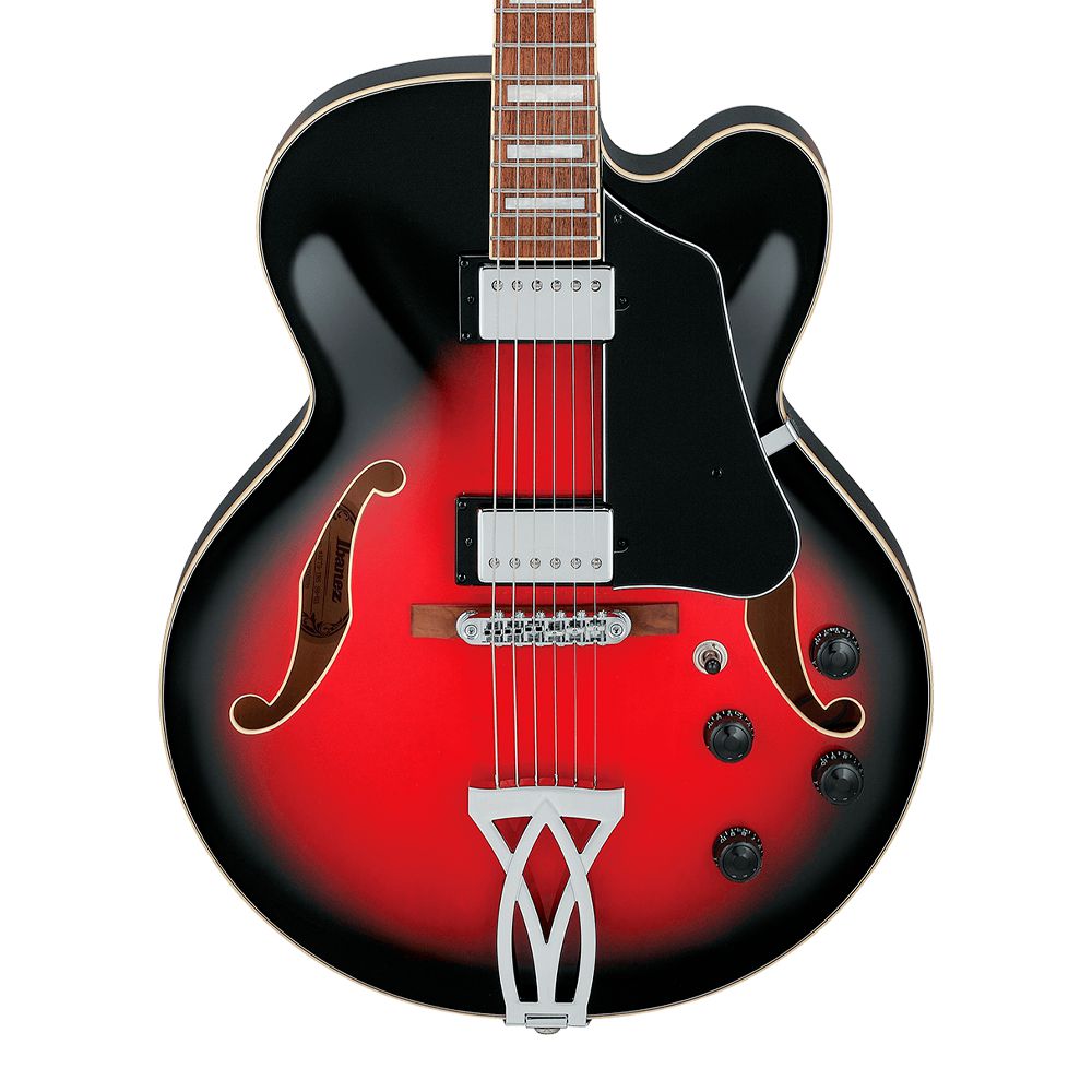 Guitarra Semi Acústica Ibanez AF75 TRS Transparent Red Burst