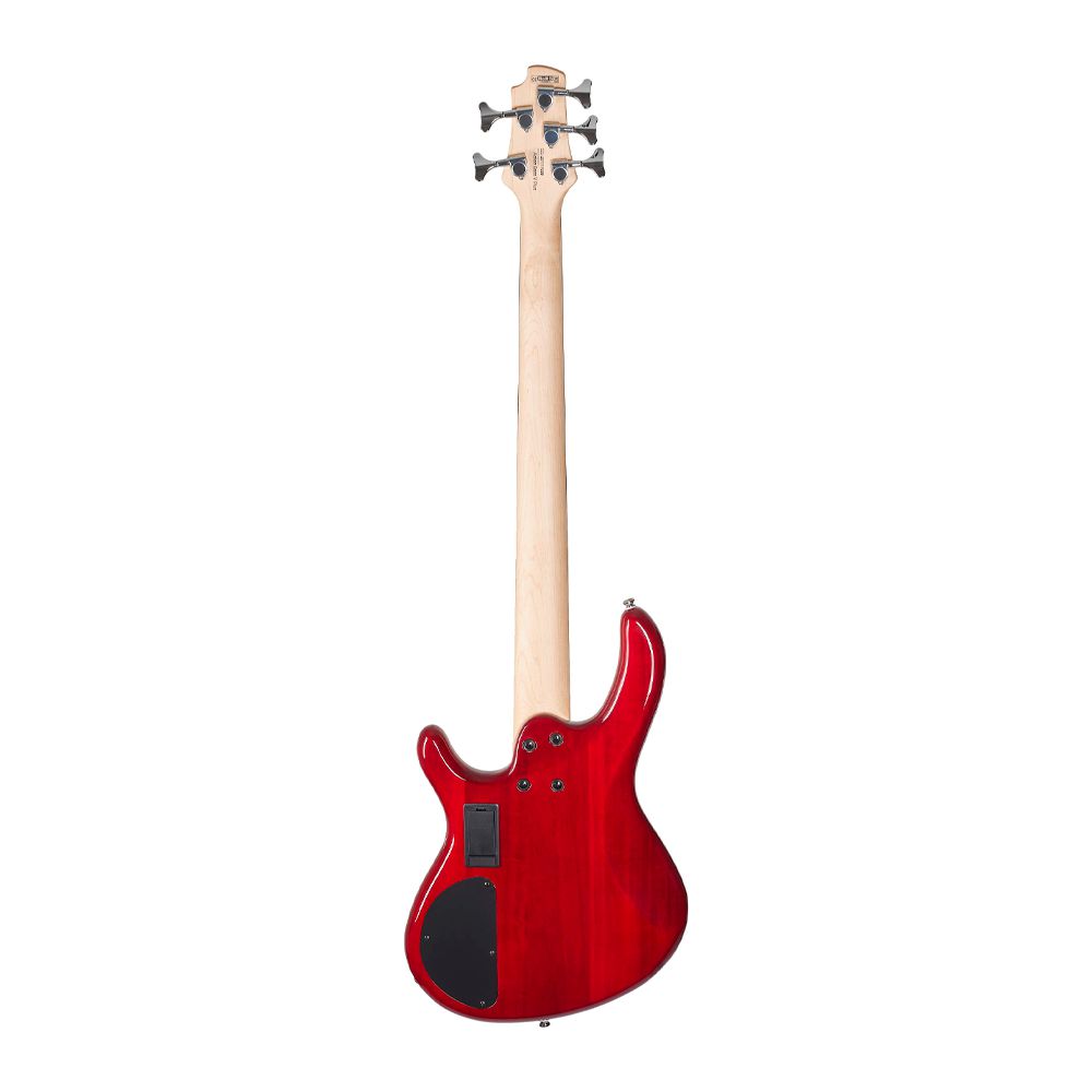Baixo 5 Cordas Ativo Cort Action Bass V Plus Trans Red