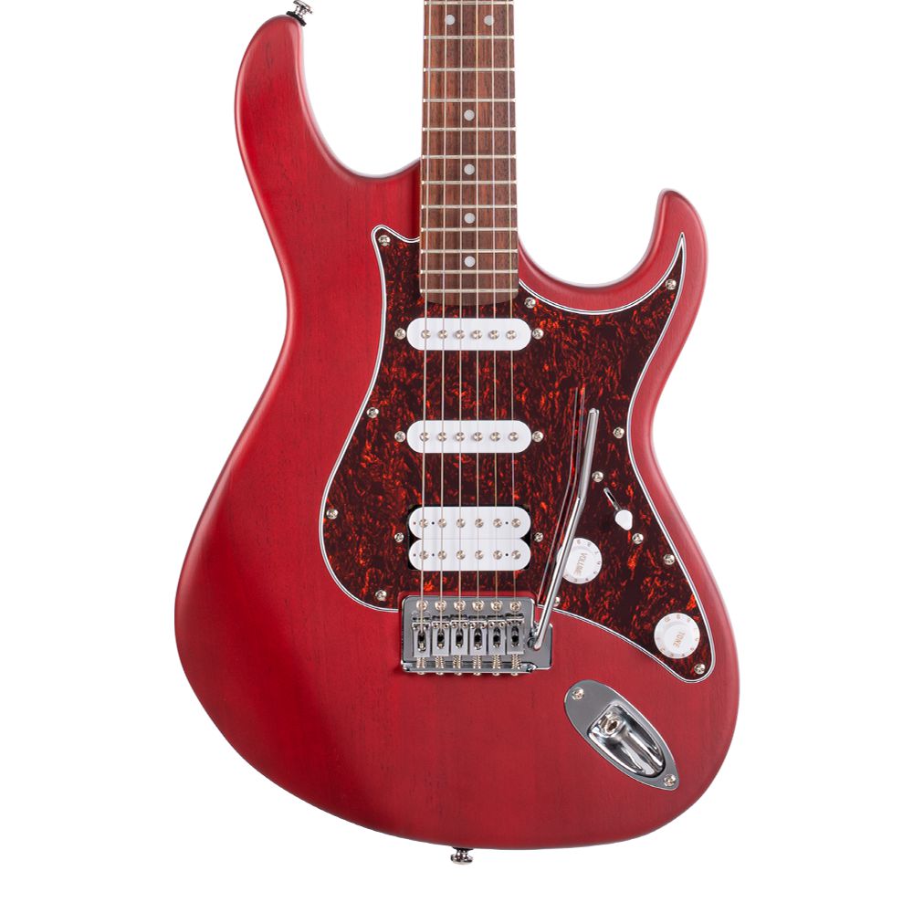 Guitarra Strato HSS Cort G110 Open Pore Black Cherry - AudioDriver
