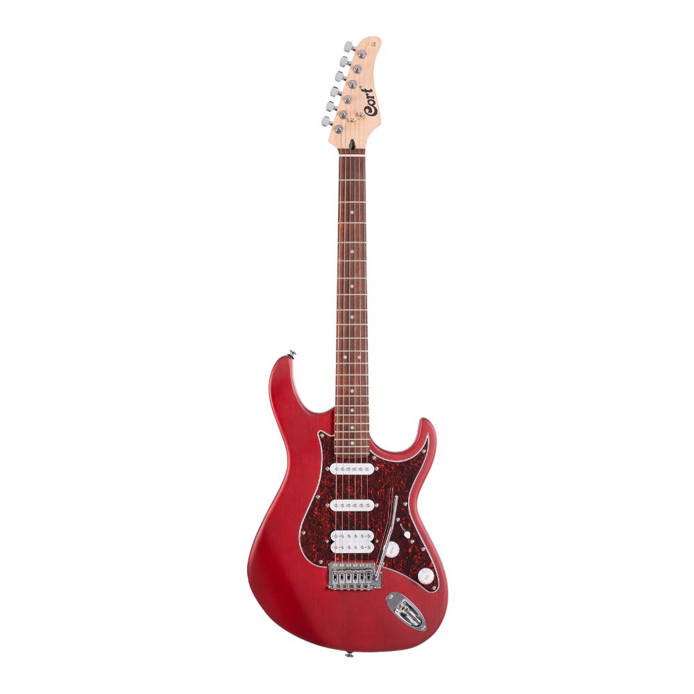 Cort エレキギター レッド Ｇ110 Guitarra Strato HSS Cort G110 Open Pore Black Cherry - AudioDriver