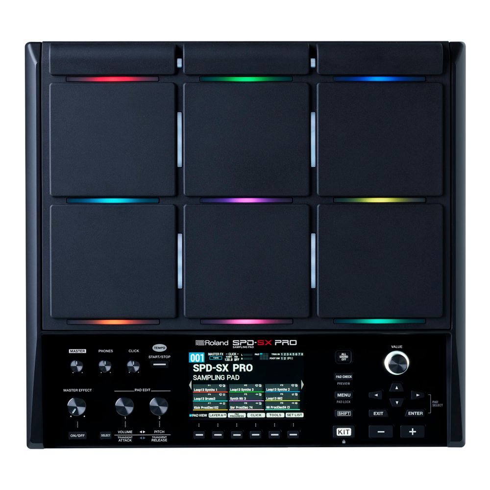 Percussão Digital 9 Pads Responsivos Roland SPD-SX Pro
