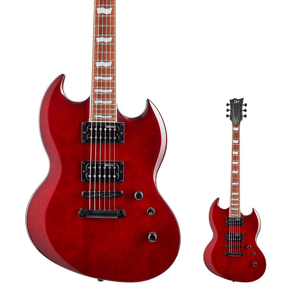 esp エドワーズ LTD viper ギター SG Guitarra SG ESP LTD VIPER-256 See Thru Black Cherry - AudioDriver