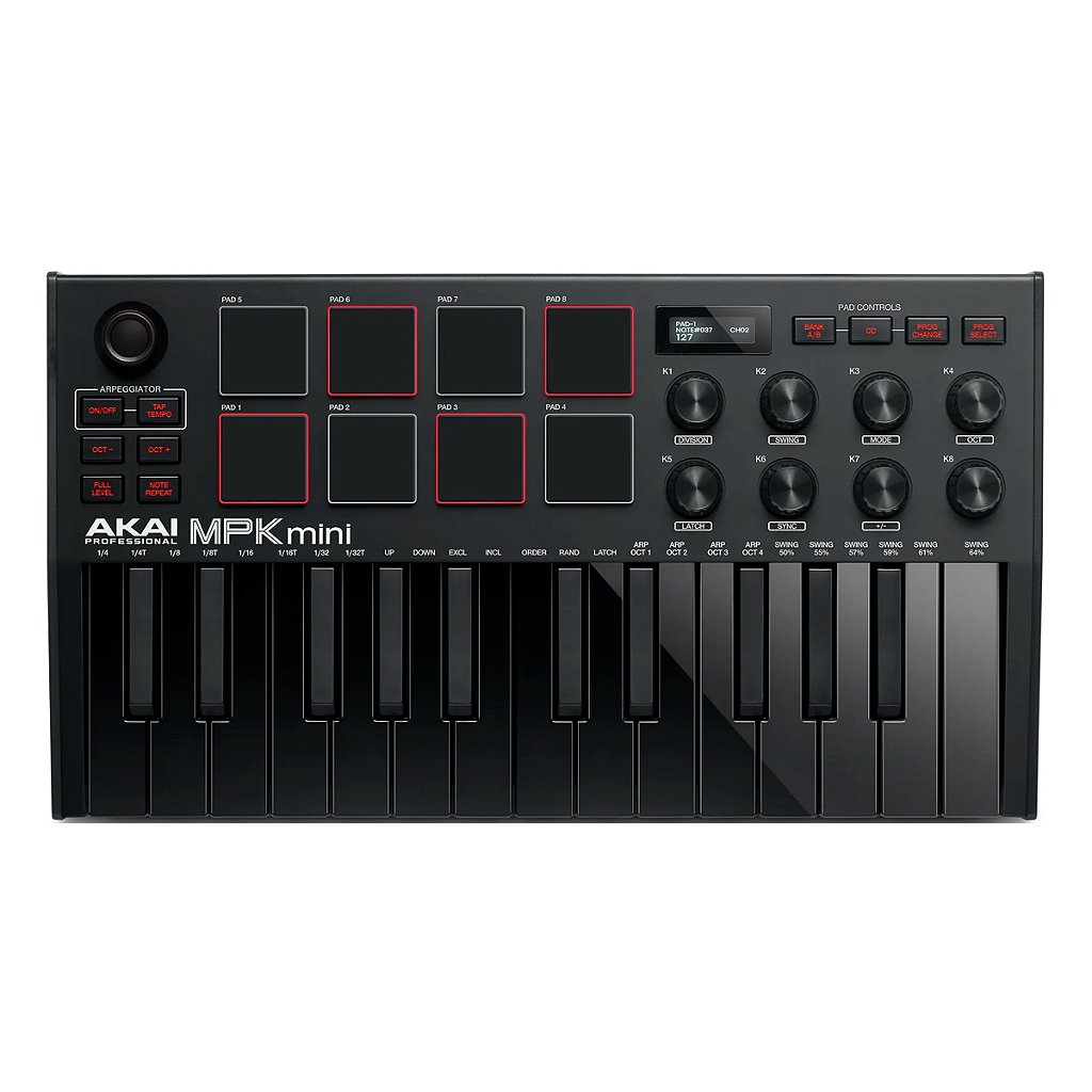 AKAI MPK mini black 黒 AKAI MPK mini mk3 Special Edition Black: Controle MIDI com