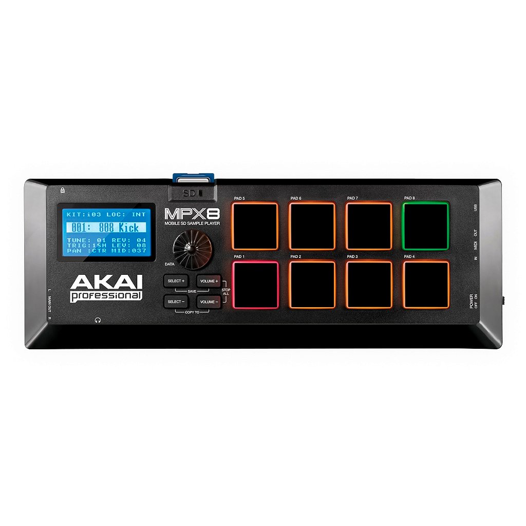 Sampler Compacto AKAI MPX8 - Compact Drum Sampler de Alta