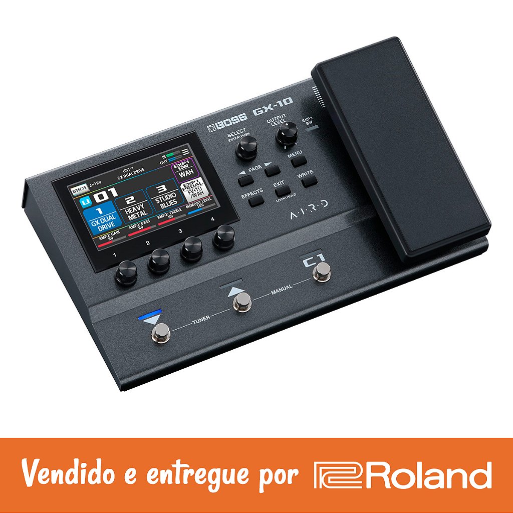 Pedaleira Boss GX-10: Touchscreen, AIRD e 170 Efeitos TOP