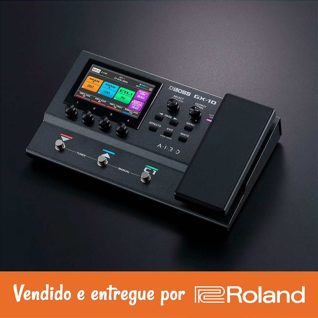 Pedaleira Boss GX-10: Touchscreen, AIRD e 170 Efeitos TOP