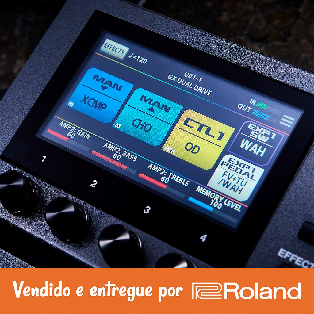 Pedaleira Boss GX-10: Touchscreen, AIRD e 170 Efeitos TOP