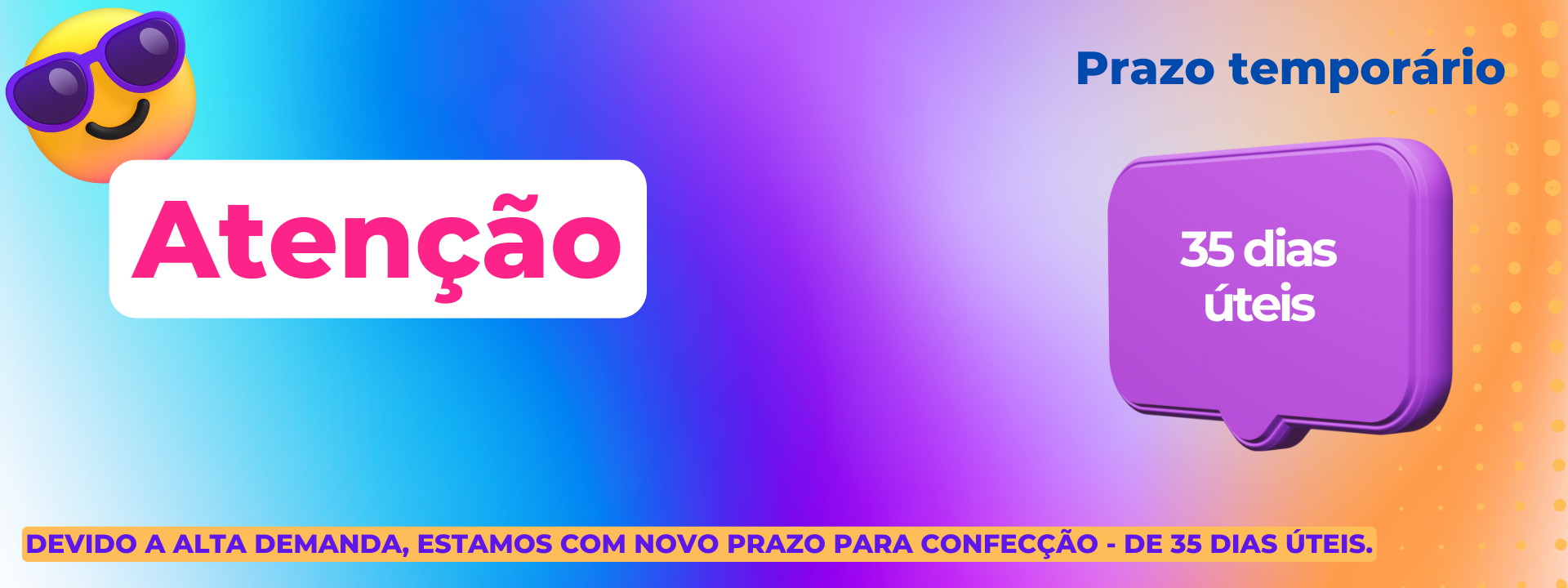 Banner - prazo