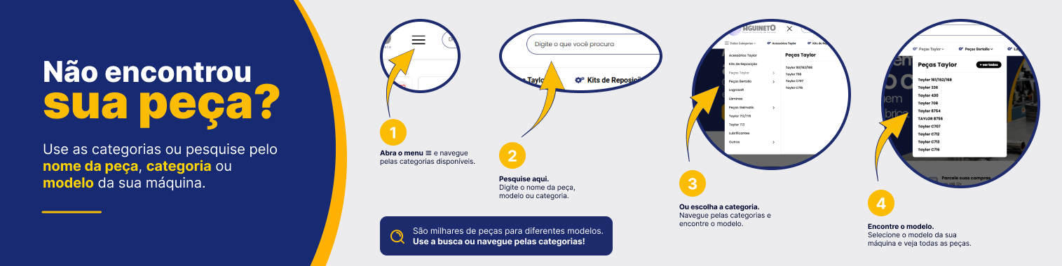 não achou sua peça
