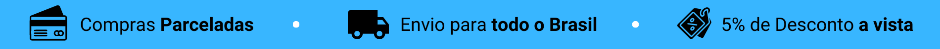 Compras Parceladas Frete Grátis 5% Desconto Preta