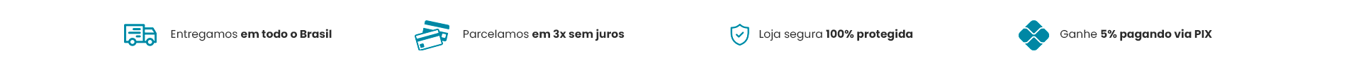 banner tarja com icones