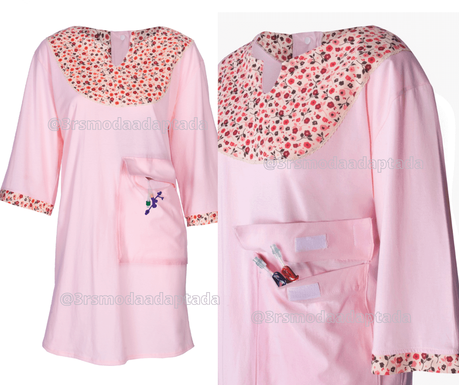 Camisola para usuário de sonda de Gastrostomia