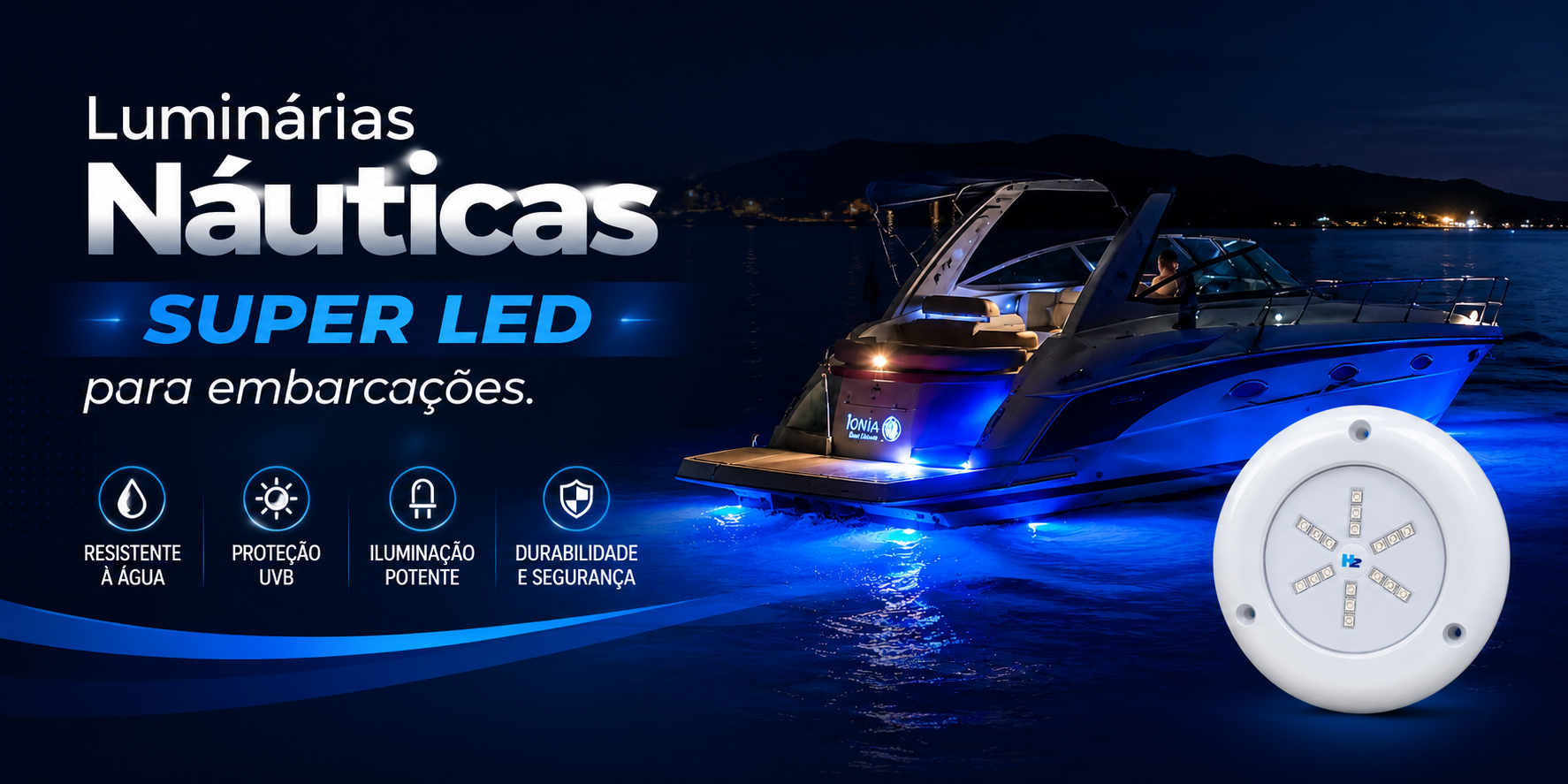 Luminária LED náutica