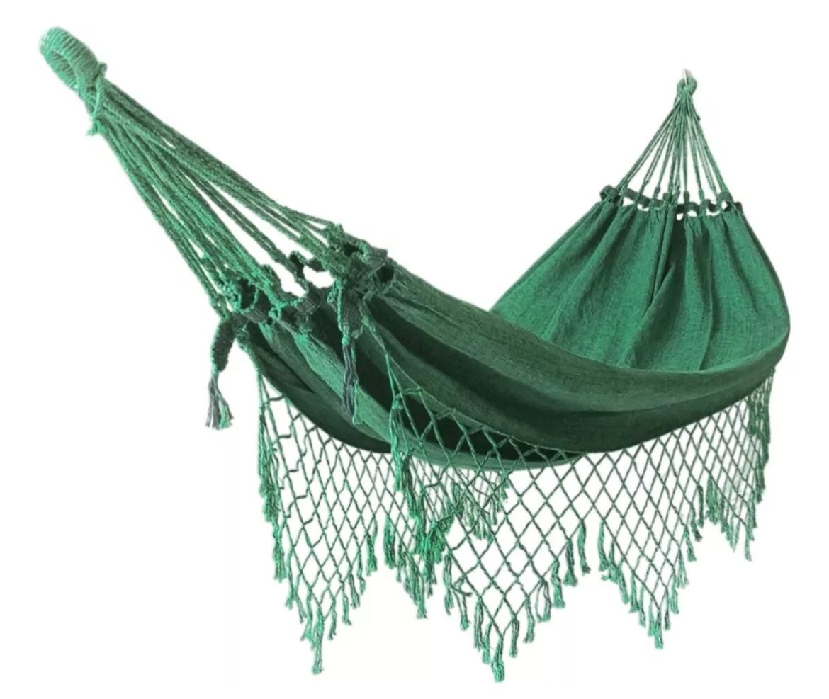 Rede de Dormir e Descanso Casal Verde Mesclado