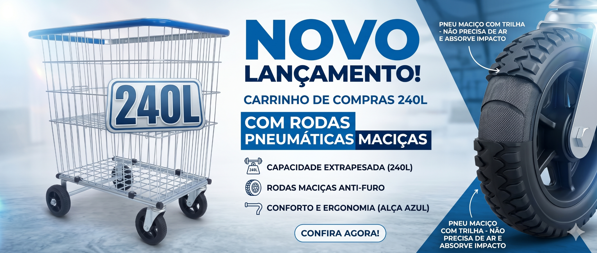 240L pneu maciço