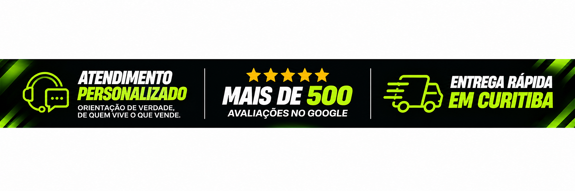 ATENDIMENTO PERSONALIZADO | +500 AVALIAÇÕES NO GOOGLE | ENTREGA RÁPIDA EM CURITIBA