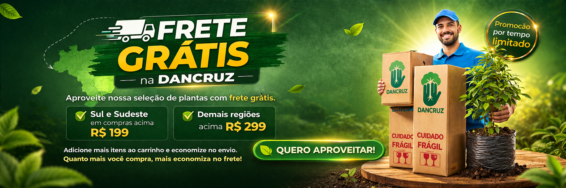 banner tarja frete grátis