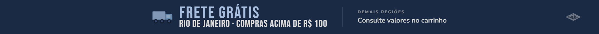 Frete grátis RJ R$  100