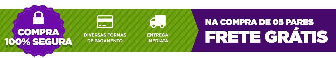 Frete Grátis na compra de 5 pares