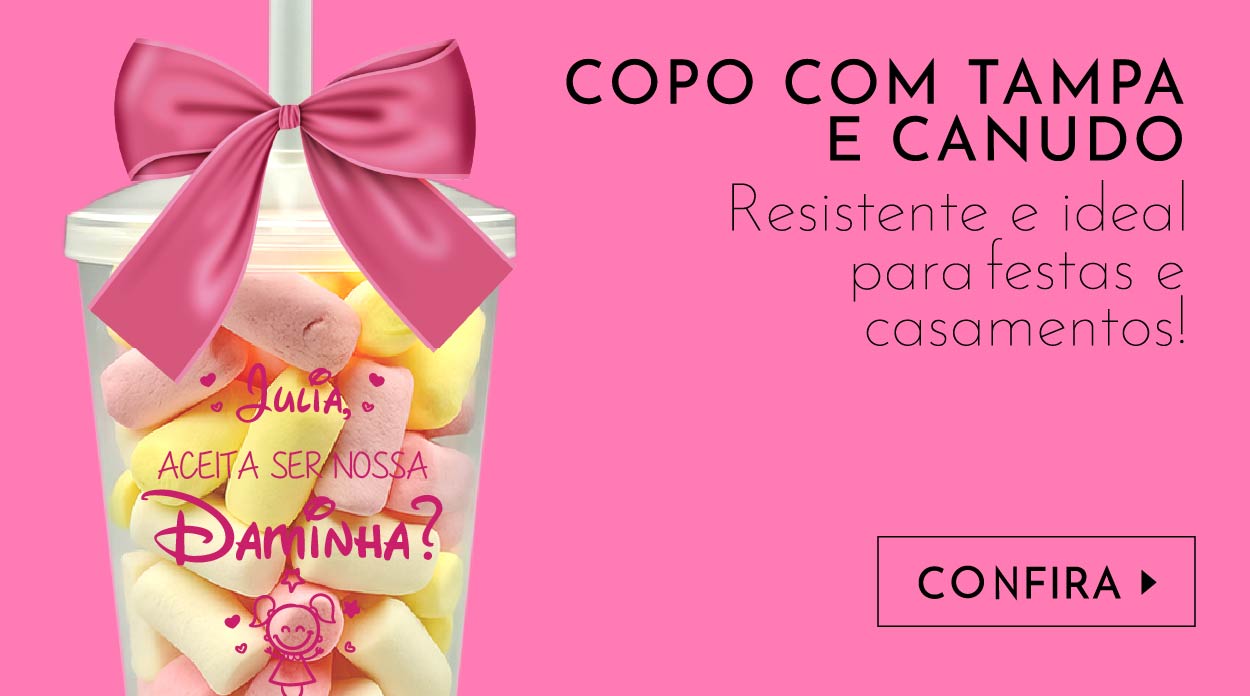 -lb- Copo com Tampa e Canudo