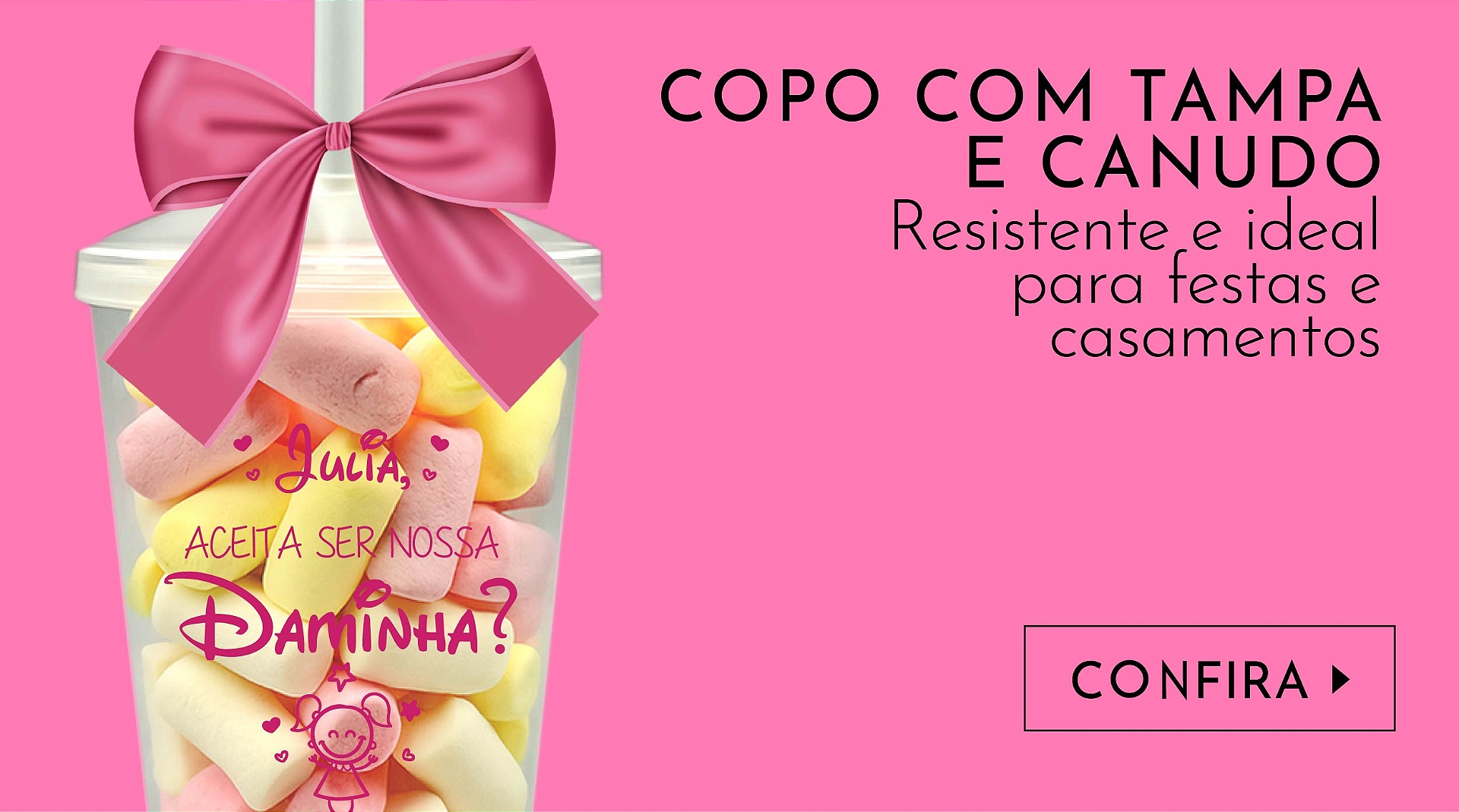 -lb- Copo com Tampa e Canudo