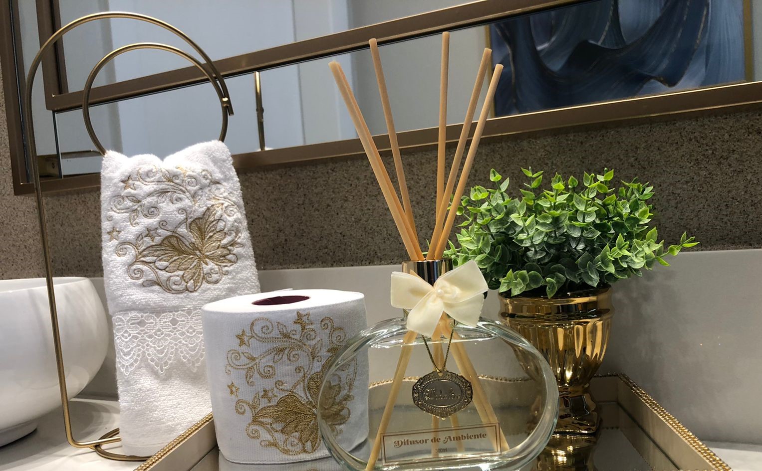 Kit difusor e toalha