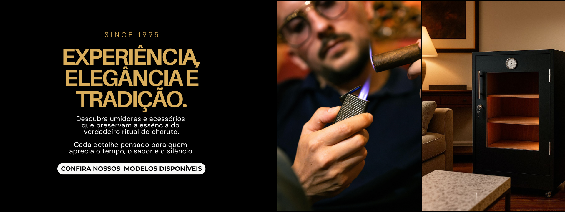 Banner experiência, elegância e tradição
