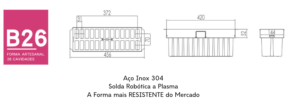 forma 26 cavidades