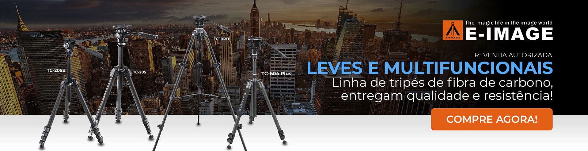 E-Image Tripés Fibra de Carbono