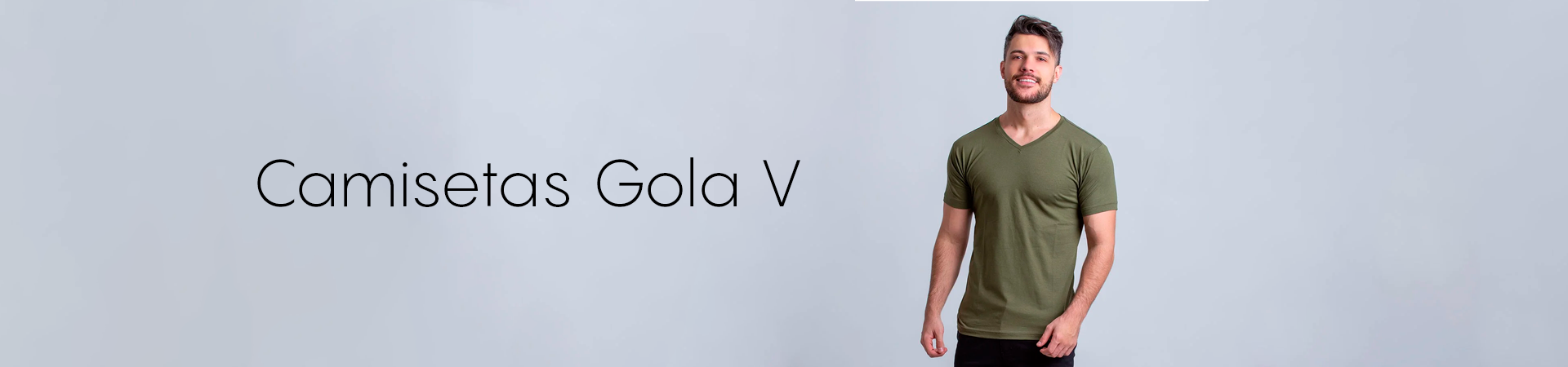 Camisetas Gola V banner @desktop