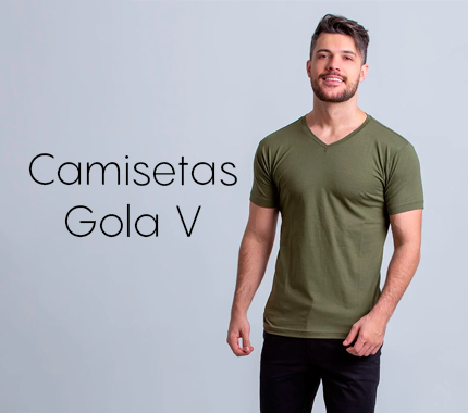 Camisetas Gola V banner @mobile