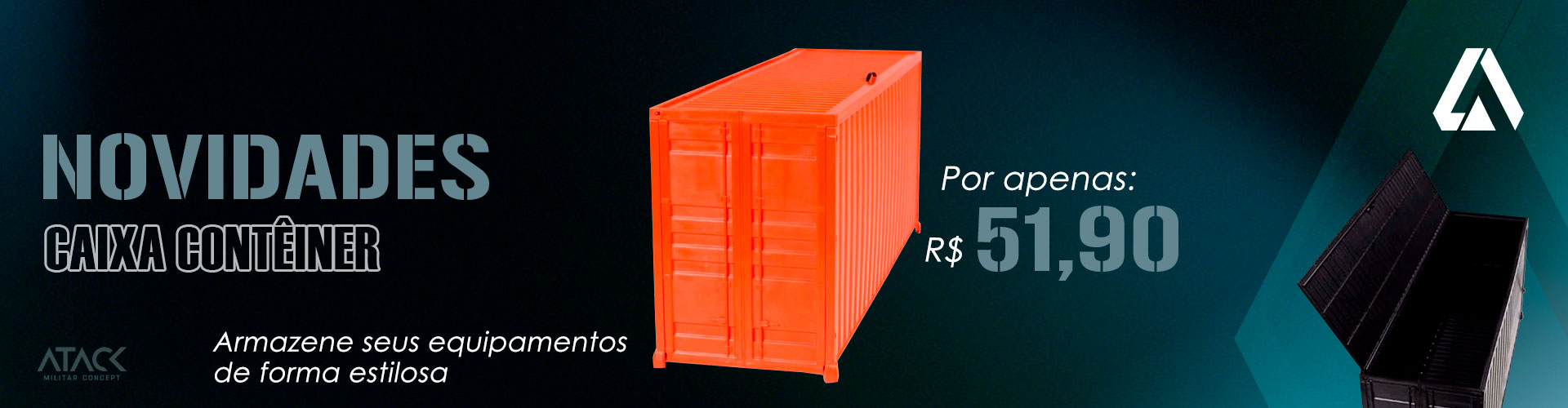 Banner Atack - Mini conteiner