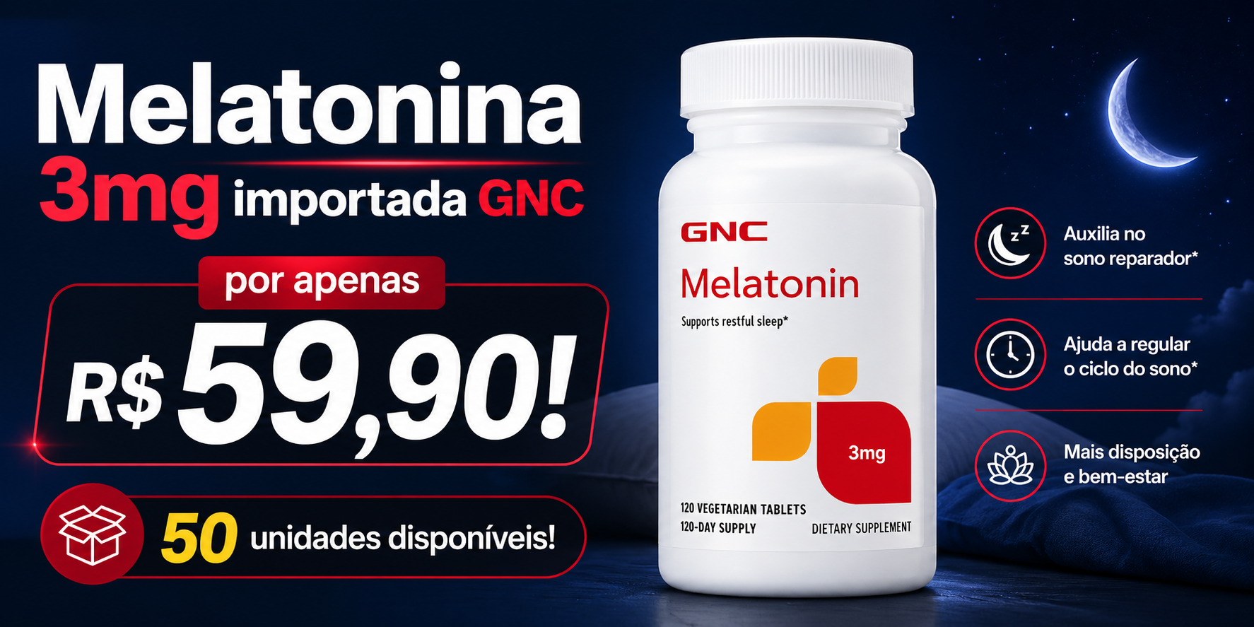 Melatonina 3mg GNC