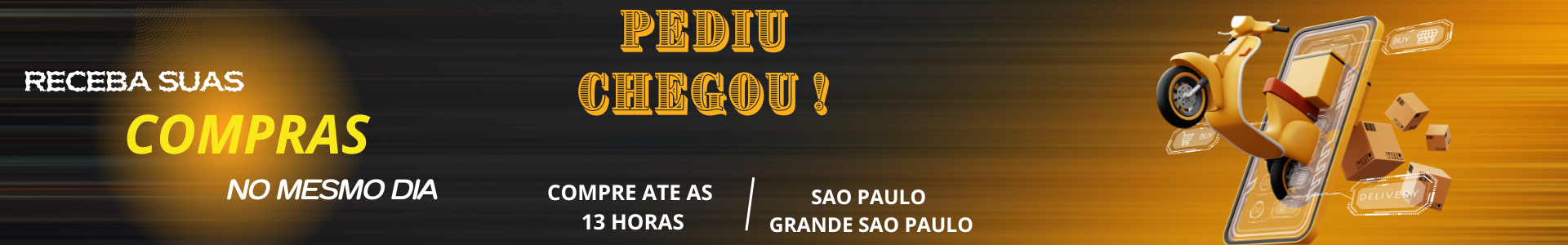 Pediu  Chegou RECEBA SUAS  COMPRAS NO MESMO DIA