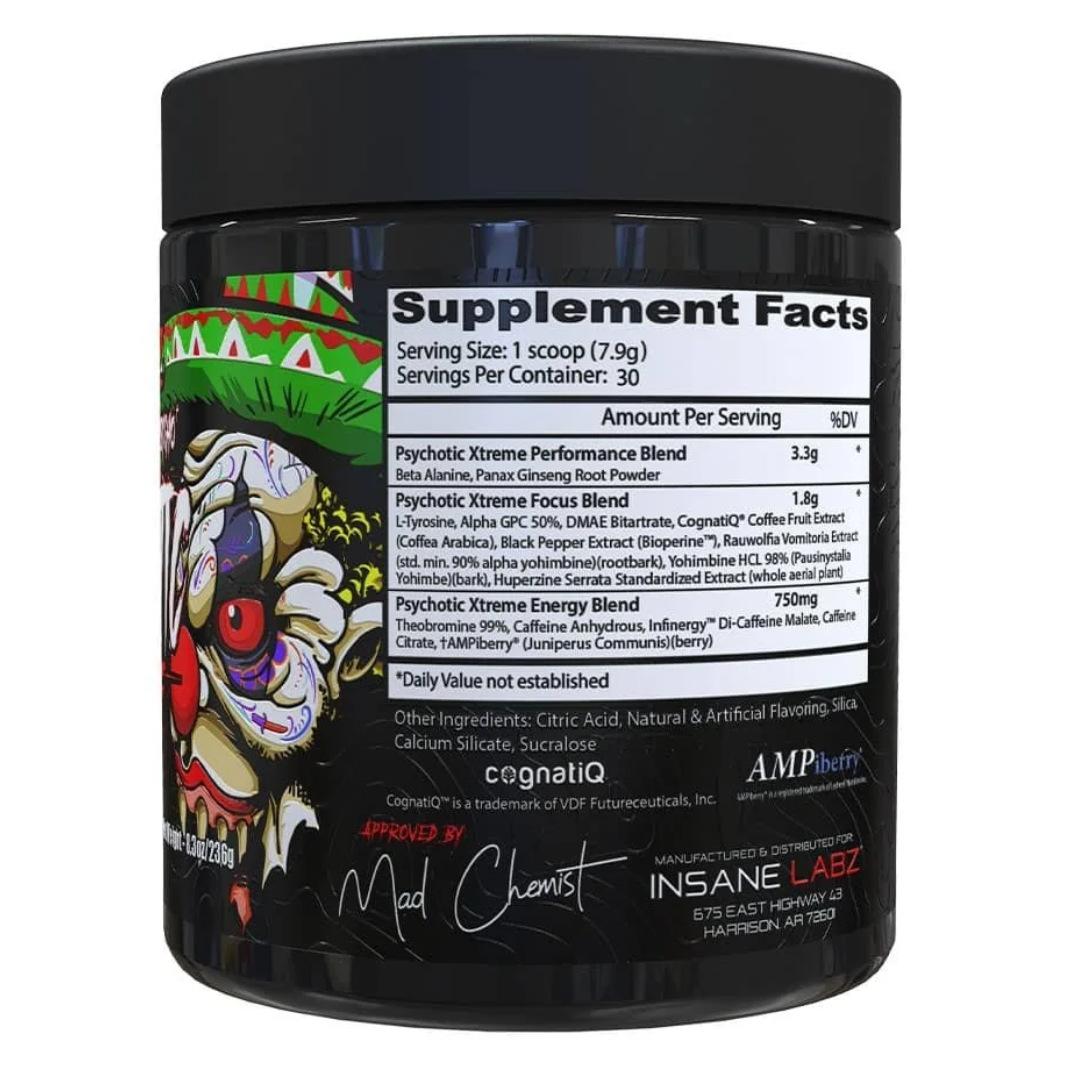 Psychotic Xtreme Insane Labz | Pré-Treino para Energia e Foco