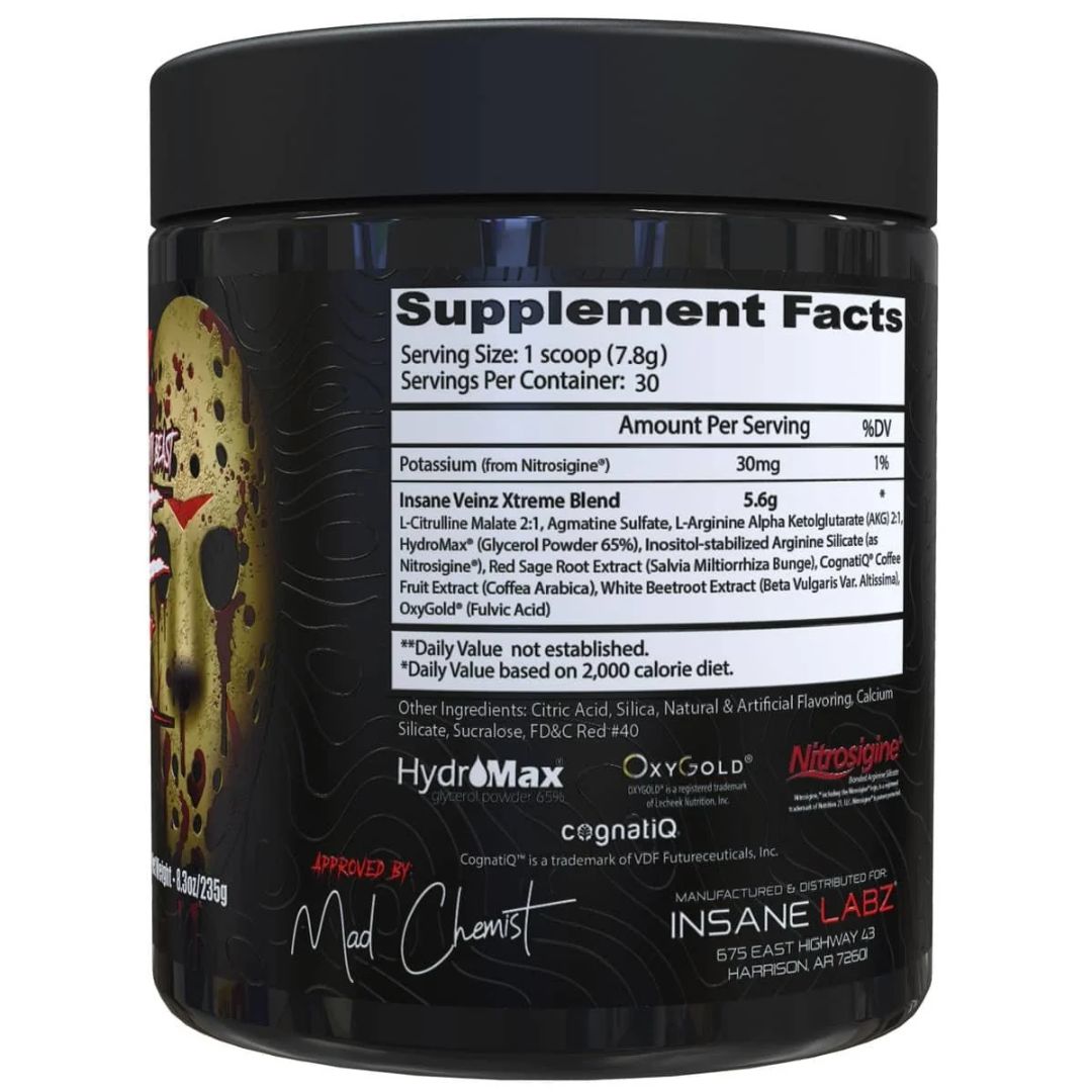 Insane Veinz Xtreme | Pré-Treino Vasodilatador Sem Estimulantes
