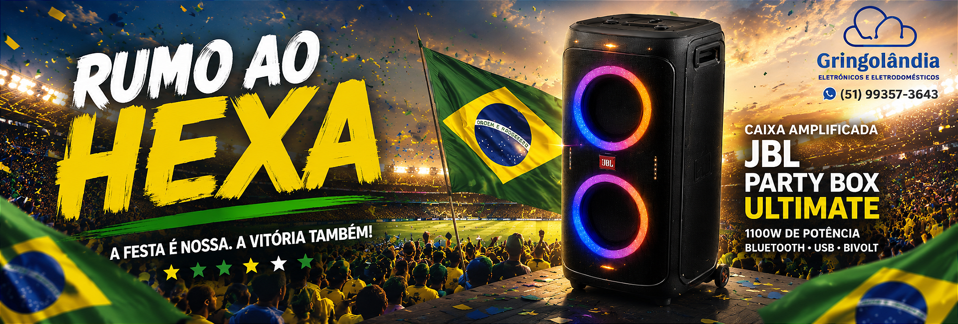 caixa de som rumo ao hexa