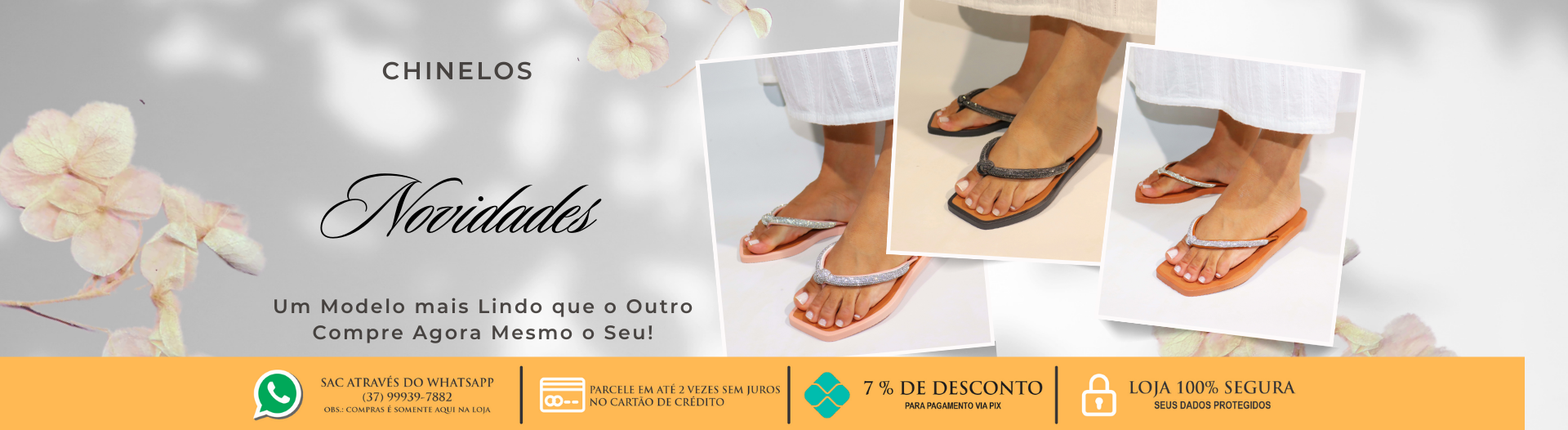 Chinelos Strass