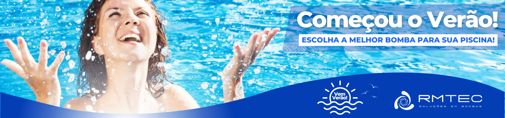 Banner Verão Bombas Para Piscinas