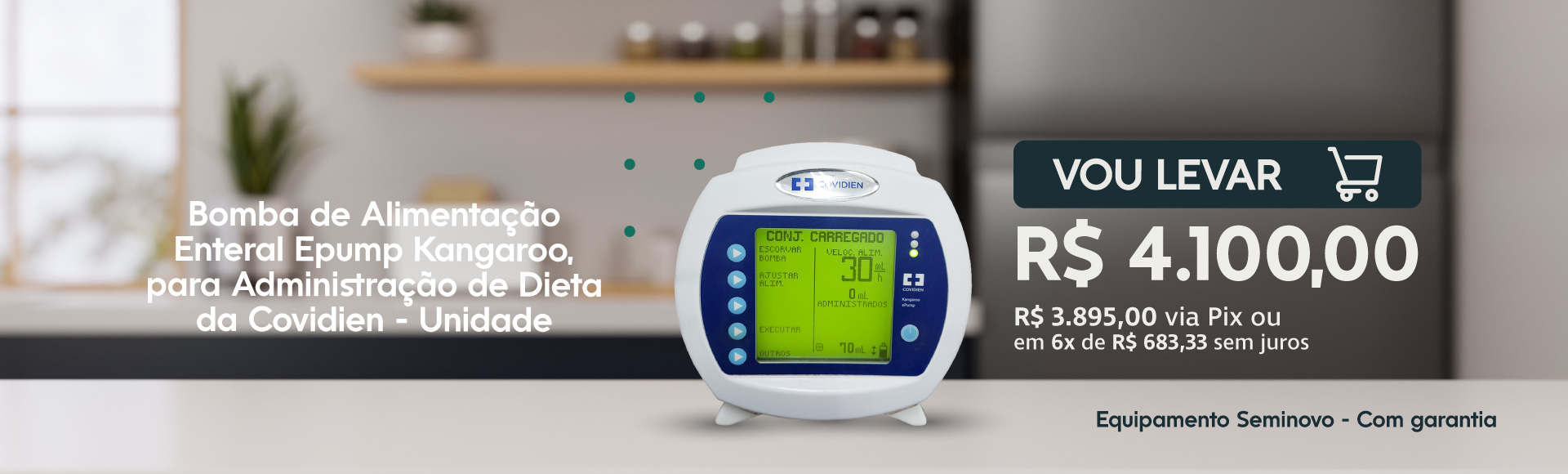 Bomba de Alimentação Enteral Epump Kangaroo Covidien