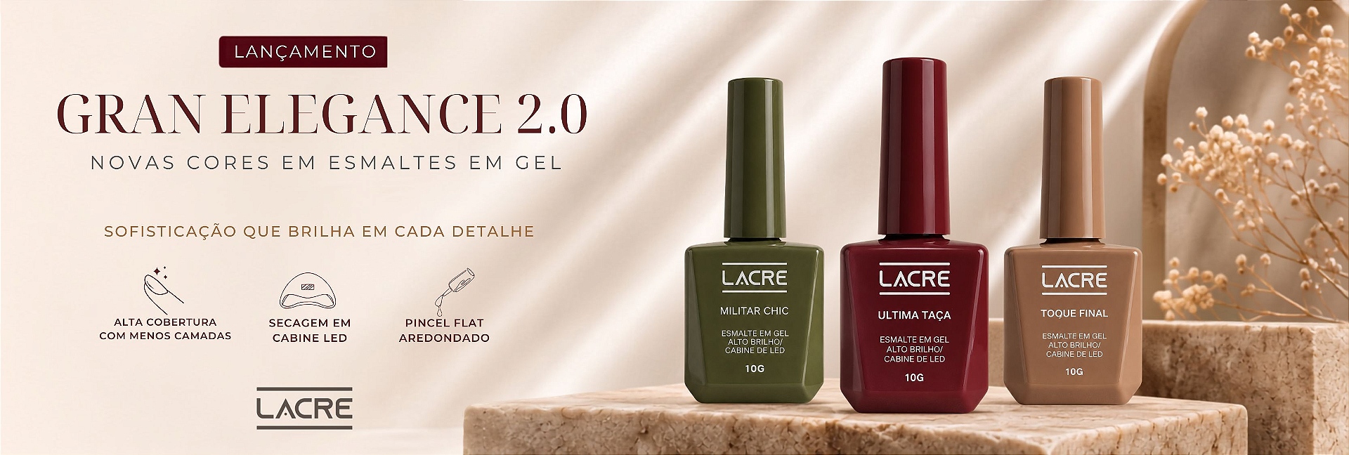 novas cores e gel