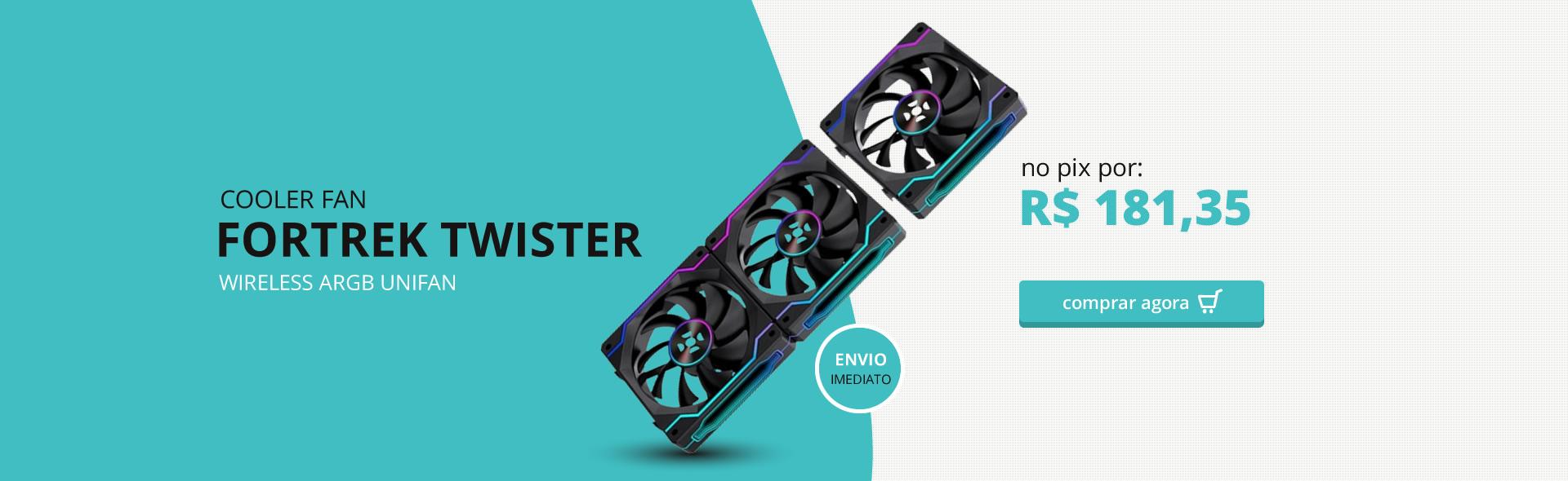 COOLER FAN FORTREK TWISTER WIRELESS ARGB UNIFAN